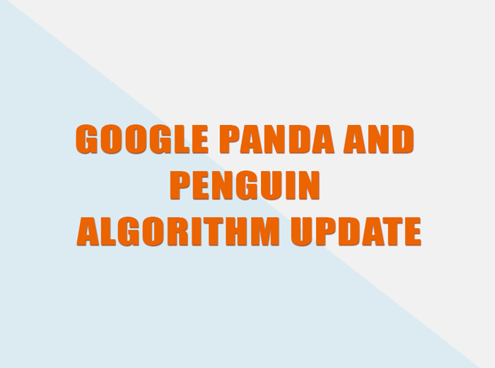 Google panda and penguin algorithm update.
